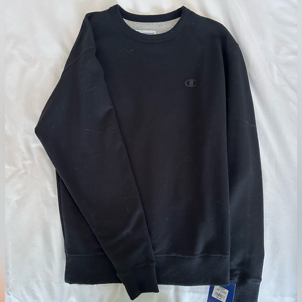 Black Champion Men's Crewneck/Sweatshirts